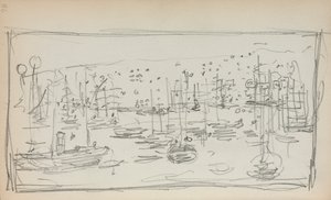 Italian luonnoskirja: Harbour sivu 78, 1898-1899. tekijältä Maurice Brazil Prendergast