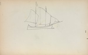 Italialainen luonnoskirja: Purjevene sivu 224, 1898-1899. tekijältä Maurice Brazil Prendergast
