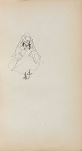 Italialainen luonnoskirja: Pysyvä tyttö sivu 257, 1898-1899. tekijältä Maurice Brazil Prendergast