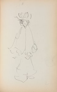 Italialainen luonnoskirja: Pysyvä nainen, sivu 147, 1898-1899. tekijältä Maurice Brazil Prendergast