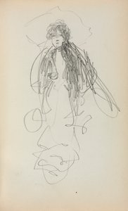 Italialainen luonnoskirja: Pysyvä nainen, sivu 219, 1898-1899. tekijältä Maurice Brazil Prendergast