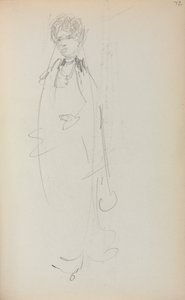Italialainen luonnoskirja: Pysyvä nainen, sivu 72, 1898-1899. tekijältä Maurice Brazil Prendergast