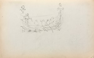 Italialainen luonnoskirja: Venetian Boat sivu 29, 1898-1899. tekijältä Maurice Brazil Prendergast