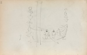 Italialainen luonnoskirja: Venetian Boat sivu 30, 1898-1899. tekijältä Maurice Brazil Prendergast