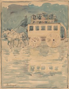 Parisian Omnibus, 18931894. tekijältä Maurice Brazil Prendergast