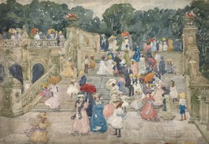 Terrace Bridge, Central Park tekijältä Maurice Brazil Prendergast