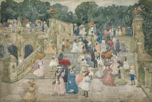 Terrace Bridge, Central Park, 1901 tekijältä Maurice Brazil Prendergast