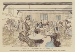 Kuvitus Paris Brillantille (väri litho) tekijältä Maurice Charles Mathieu Bonvoisin