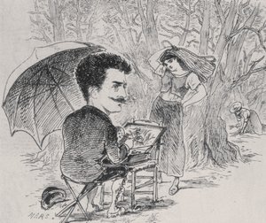 Rops maalaa oliivinpoimijoita,1877 tekijältä Maurice Charles Mathieu Bonvoisin