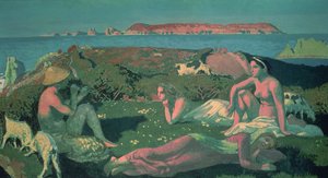 Merimaisema vihreillä sävyillä tekijältä Maurice Denis