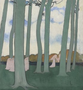 Maisema vihreillä puilla tai pyökkipuilla Kerduelissa, 1893. tekijältä Maurice Denis