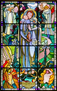 Maurice Denis -museo, Saint Germain en Laye, Ranska, Maurice Denis, Neitsyt- ja lapsilasimaalaukset (lasimaalaukset) tekijältä Maurice Denis