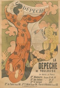 La Dépêche de Toulouse -sanomalehden juliste, 1892.