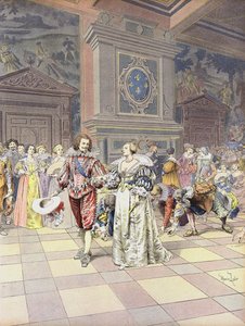 George Villiers, Buckinghamin ensimmäinen herttua Ranskan hovissa tekijältä Maurice Leloir