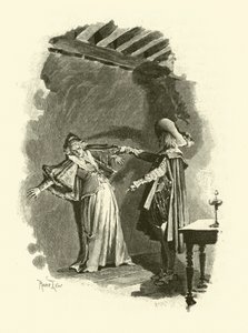 Kuvitus kolmelle muskettisoturille (kaiverrus) tekijältä Maurice Leloir