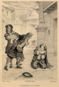 Les fourberies de Scapin by Moliere tekijältä Maurice Leloir