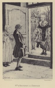 Madame de Houtout Eremitaasi (kaiverrus) tekijältä Maurice Leloir