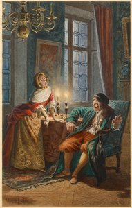 Moliere ja Madeleine Bejart (kuvitus) tekijältä Maurice Leloir