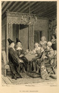 Molieren teos Le malade imaginaire tekijältä Maurice Leloir