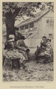 Rousseaun ammatit Motiersissa (syväpaino) tekijältä Maurice Leloir