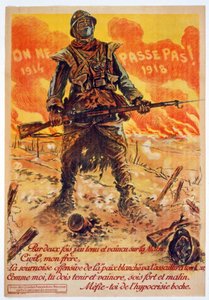 On ne passe pas, 1914-1918, painettu Pariisi, noin 1918