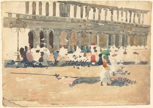 Caffè Florian Venetsiassa tekijältä Maurice Brazil Prendergast