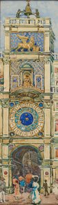 Uhrturm, Markusplatz, Venedig tekijältä Maurice Prendergast