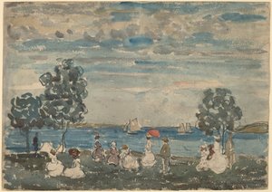 Figuurit rannalla tekijältä Maurice Brazil Prendergast