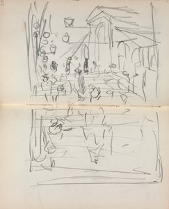 Italialainen luonnoslehti: (sivu 209  210). tekijältä Maurice Prendergast