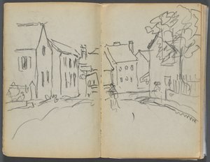 Luonnoslehti- Granite Shore Hotel, Rockport, sivu 004  5: Katukuvaus tekijältä Maurice Prendergast