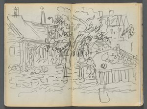 Luonnoslehti- The Granite Shore Hotel, Rockport, sivu 052  53: Talot ja puutarhat. tekijältä Maurice Prendergast