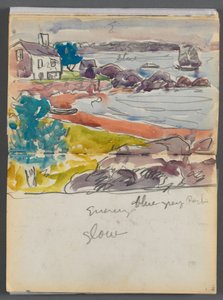 Luonnoskirja- The Granite Shore Hotel, Rockport, sivu 138 ja 139: "Iltahämärä".
