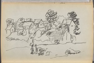 Luonnoskirja - Granite Shore Hotel, Rockport, sivu 168: Talot tekijältä Maurice Prendergast