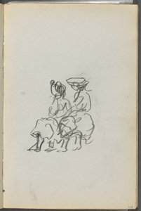 Luonnoslehti, The Dells, nro 127, sivu 119: Kaksi istuvaa hahmoa. tekijältä Maurice Prendergast
