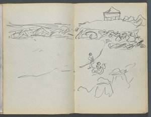 Luonnoslehti, The Dells, nro 127, sivu 130  131: Rannikkonäkymä. tekijältä Maurice Prendergast
