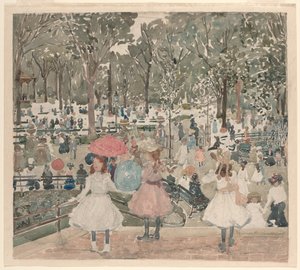 The Mall, Central Park tekijältä Maurice Prendergast