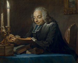 Abbe Jean-Jacques Huber, 1742 (pastelli) tekijältä Maurice Quentin de La Tour