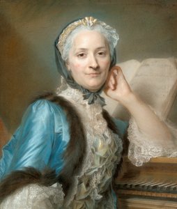 Muotokuva Madame Anne-Jeanne Cassanéa de Mondonville, Boucon (1708-1780) tekijältä Maurice Quentin de Latour
