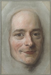 Muotokuva Francois Marie Arouet de Voltairesta (1694-1778), La Tour, Maurice Quentin de (1704-1788). Pastelli paperille. Koko: 26,5x18 cm. Tukholman kansallismuseo tekijältä Maurice Quentin de La Tour