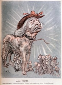 Sarjakuva Louise Michelistä ""-rotuisena newfoundlandin (Newfoundlandin) koirana, ilman palkkiota, käytti olemassaolonsa pelastaen onnettomia. tekijältä Maurice Radiguet
