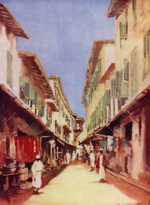 Katu Sansibarissa (väri litho)