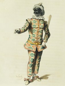 Harlequin vuonna 1671, kirjoittanut Maurice Sand (1823-1889) tekijältä Maurice Sand