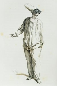 Pulcinella vuonna 1800, kirjoittanut Maurice Sand (1823-1889) tekijältä Maurice Sand