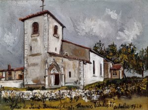 Saint-Bernardin kirkko tekijältä Maurice Utrillo