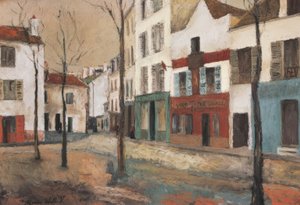 Place du Tertre, noin vuonna 1910 tekijältä Maurice Utrillo