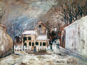 Lunta Montmartressa tekijältä Maurice Utrillo