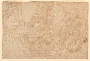 Piirros, maalattu katto, 1800-luvun puoliväli tekijältä Mauro Antonio Tesi