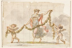 Piirustus, seinämaalaus, n. 1820