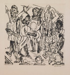 Dança Negra, placa 9 do portfólio “Feira Anual”finlandesa tekijältä Max Beckmann