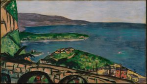 Näkymä Cap Martinille, sininen tekijältä Max Beckmann